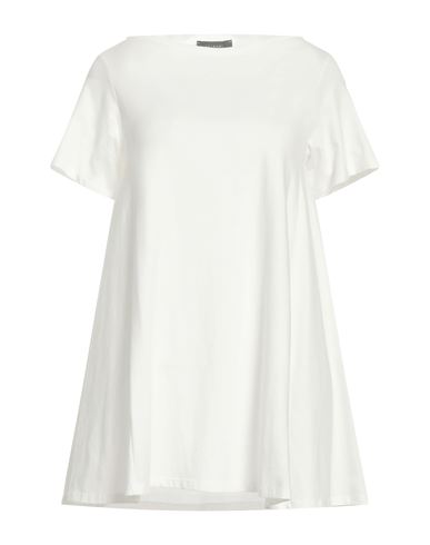Neirami Woman T-shirt White Size S Cotton, Elastane