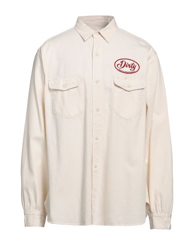 Mountain Research Man Shirt Cream Size L Cotton In White