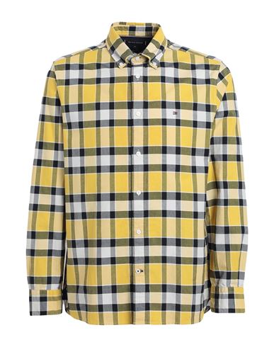 Tommy Hilfiger Man Shirt Yellow Size L Cotton