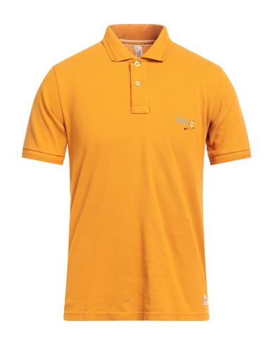 Bob Man Polo Shirt Orange Size M Cotton In Yellow