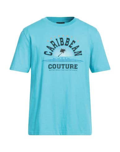 Botter Man T-shirt Azure Size M Cotton In Blue