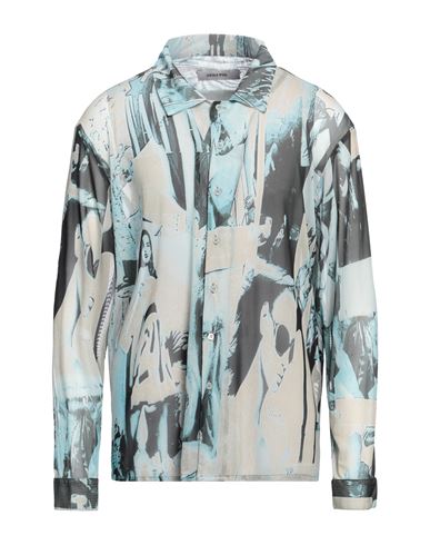 Shop Serapis Man Shirt Sky Blue Size Xl Recycled Polyester, Elastane