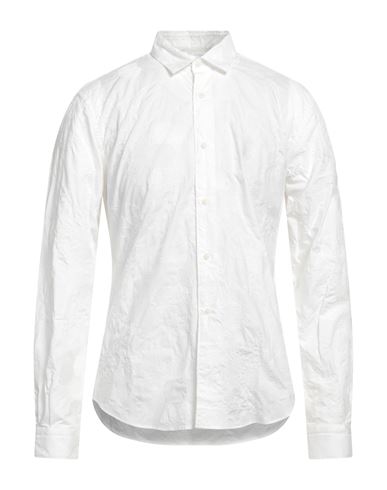 Poggianti Man Shirt White Size 16 Cotton