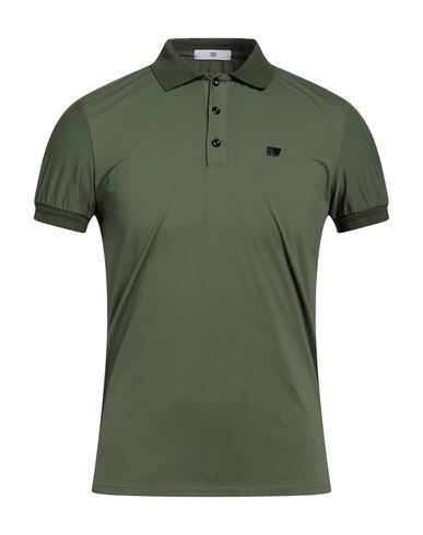 Pmds Premium Mood Denim Superior Man Polo Shirt Military Green Size L Polyamide, Elastane