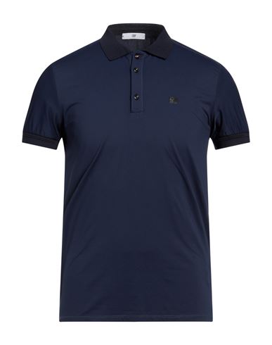 Pmds Premium Mood Denim Superior Man Polo Shirt Navy Blue Size S Polyamide, Elastane