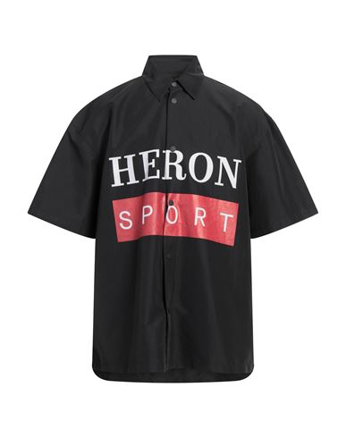 Shop Heron Preston Man Shirt Black Size L Polyester