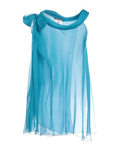 Alberta Ferretti Woman Top Azure Size Onesize Silk In Blue