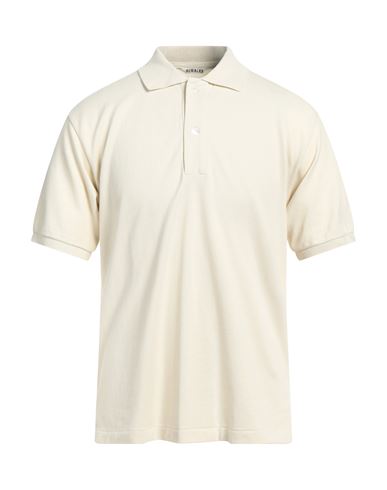 Auralee Man Polo Shirt Ivory Size 5 Cotton In White