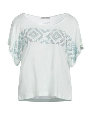 Shop Pinko Woman T-shirt Light Green Size S Viscose, Linen