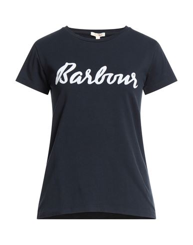 Barbour Woman T-shirt Midnight Blue Size 4 Cotton, Elastane In Black