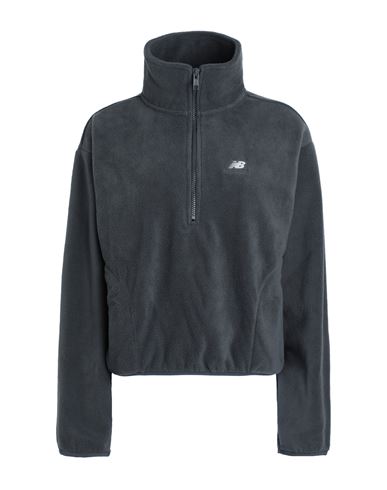 New Balance Athletics Polar Fleece 1/4 Zip Woman Sweatshirt Lead Size M Recycled Polyester In Grey