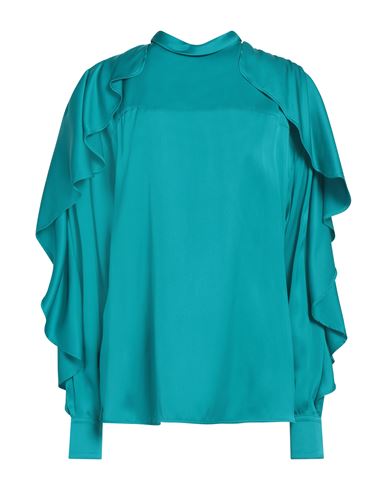 Colville Woman Top Turquoise Size 8 Silk In Blue