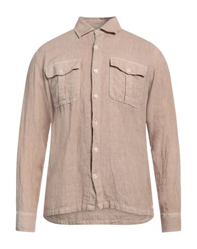 Brooksfield Man Shirt Beige Size 15 ½ Linen