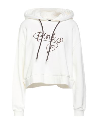Pinko Woman Sweatshirt White Size L Cotton, Elastane, Polyester In White