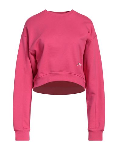 Hinnominate Woman Sweatshirt Fuchsia Size M Cotton, Elastane In Pink