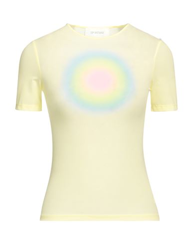 Sportmax Woman T-shirt Light Yellow Size S Polyamide, Elastane