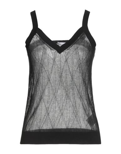 Ballantyne Woman Top Black Size 6 Linen, Cotton In Black