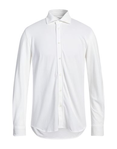 Circolo 1901 Man Shirt White Size L Cotton, Elastane