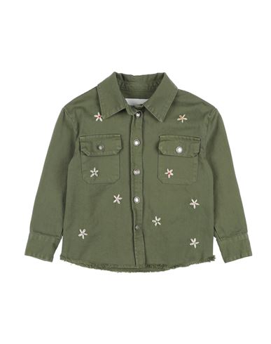 Front Street 8 Babies'  Toddler Girl Shirt Military Green Size 6 Cotton