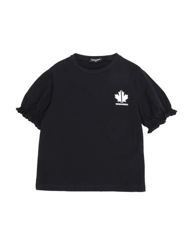 Shop Dsquared2 Toddler Girl T-shirt Black Size 6 Cotton, Elastane