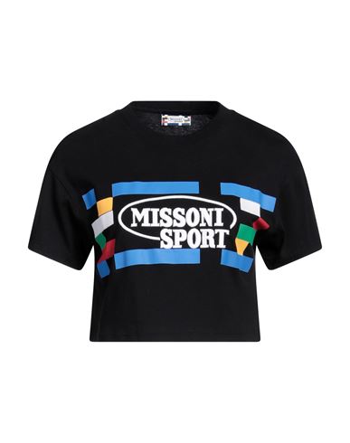 Missoni Woman T-shirt Black Size S Cotton