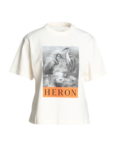 Shop Heron Preston Woman T-shirt Ivory Size L Cotton, Polyester In White