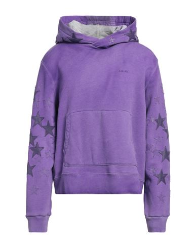 Amiri Man Sweatshirt Purple Cotton Cover