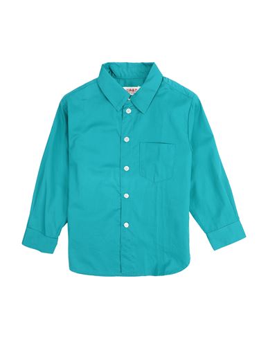 Shop Maan Toddler Boy Shirt Turquoise Size 6 Cotton In Blue