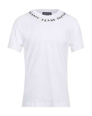 Versace Jeans Couture Man T-shirt White Size Xxl Cotton