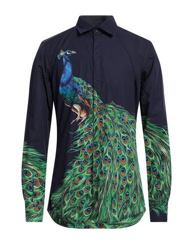 Dolce & Gabbana Man Shirt Navy Blue Size 15 ¾ Cotton