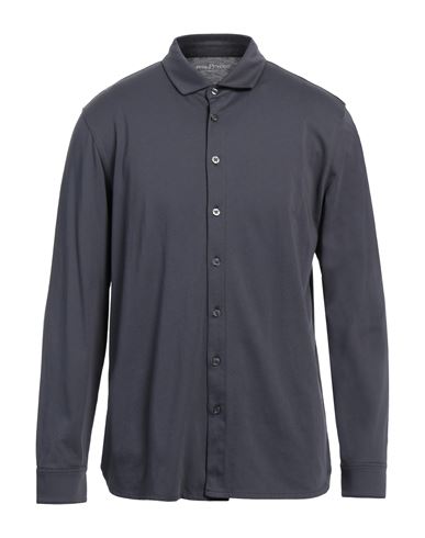 Shop Phil Petter Man Shirt Slate Blue Size Xxl Cotton