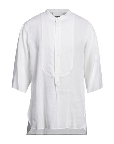 Dolce & Gabbana Man Shirt White Size 17 ½ Linen