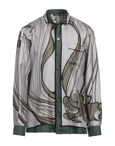 Dolce & Gabbana Man Shirt Grey Size 15 ½ Silk
