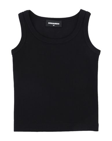 Dsquared2 Toddler Girl T-shirt Black Size 4 Cotton, Elastane In Black