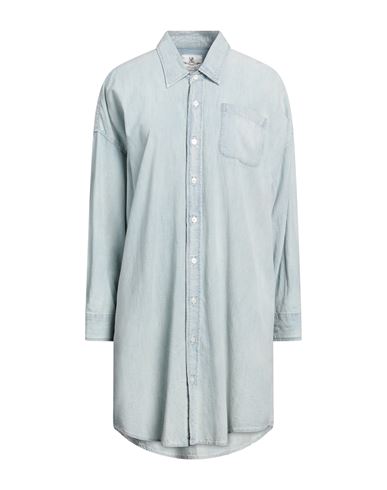 DENIMIST DENIMIST WOMAN MIDI DRESS LIGHT BLUE SIZE S COTTON 