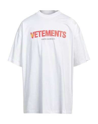 Vetements Man T-shirt White Size S Cotton