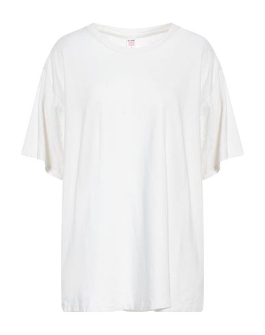 Re/done Woman T-shirt Ivory Size L Cotton In White