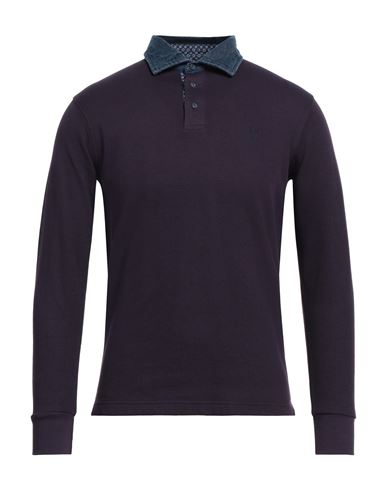 Harmont & Blaine Man Polo Shirt Dark Purple Size M Cotton
