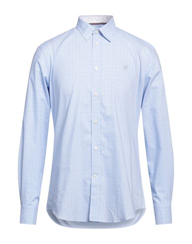 Harmont & Blaine Man Shirt Sky Blue Size 3xl Cotton