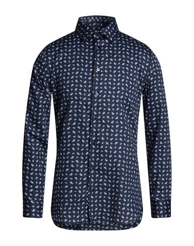 Etro Man Shirt Navy Blue Size 17 ½ Cotton