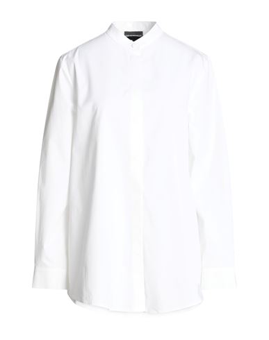 EMPORIO ARMANI EMPORIO ARMANI WOMAN SHIRT WHITE SIZE 16 COTTON 