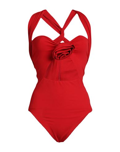 Shop Magda Butrym Woman Bodysuit Red Size 6 Viscose, Elastane