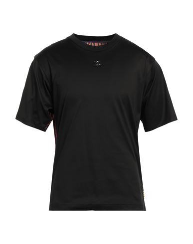 Dolce & Gabbana Man T-shirt Black Size 32 Silk, Cotton, Bronze