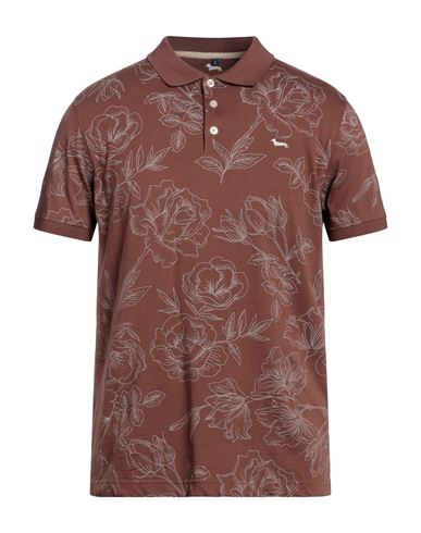 Harmont & Blaine Man Polo Shirt Brown Size 3xl Cotton In Brown