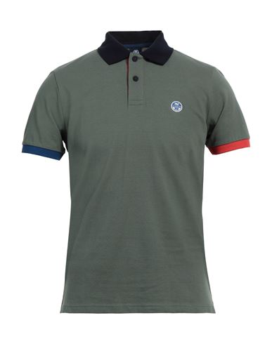North Sails Man Polo Shirt Military Green Size S Cotton