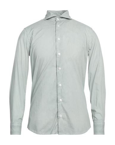 Shop Lardini Man Shirt Sage Green Size 15 ½ Cotton