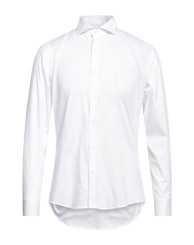 Shop Grey Daniele Alessandrini Man Shirt White Size 15 Cotton, Elastane
