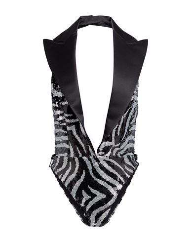 Dolce & Gabbana Woman Bodysuit Black Size 4 Polyester, Silk, Elastane