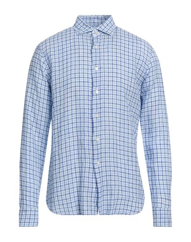 Shop Grigio Man Shirt Sky Blue Size 16 ½ Linen