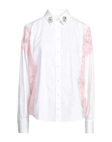 Dolce & Gabbana Woman Shirt White Size 10 Cotton, Polyester, Metallic Polyester, Polyamide